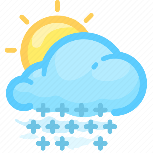 Cloud, day, forecast, shower, snow, sun, weather icon - Download on Iconfinder