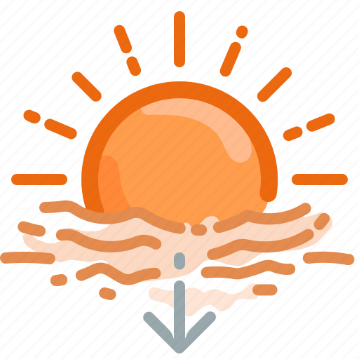 Fall, forecast, horizon, sun, sundown, sunset, weather icon - Download on Iconfinder