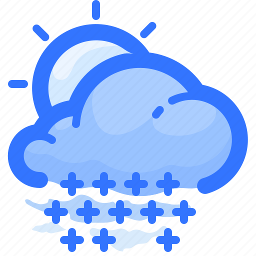 Cloud, day, forecast, shower, snow, sun, weather icon - Download on Iconfinder