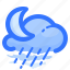 cloud, cloudy, forecast, moon, rain, rainy, weather 