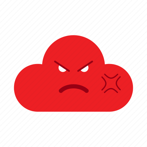 Angry, cloud, emoticon, emotion, fail, lost, mad icon - Download on Iconfinder