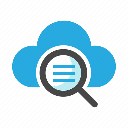 Cloud, find, magnifying glass, research, search, view, zoom icon - Download on Iconfinder