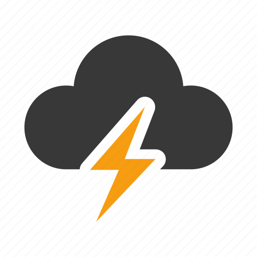 Cloudy, forecast, lightning, rain, storm, thunder, weather icon - Download on Iconfinder