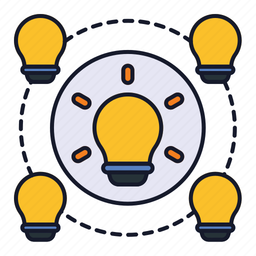 Bulb, creative, idea, connection, networking icon - Download on Iconfinder