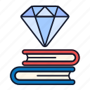 book, knowledge, diamond, premium, teaching