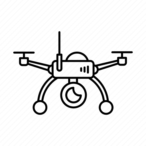 Drone, quadcopter, future tech, coast guard, spy drone, air surveillance icon - Download on Iconfinder