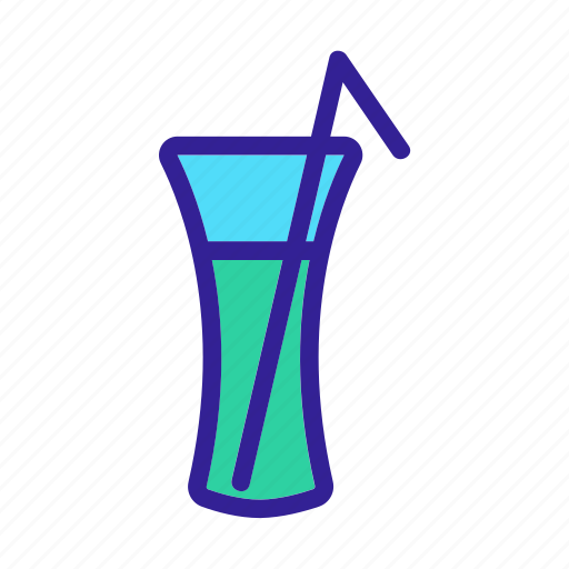 Cocktail, drink, glass, juice, straw icon - Download on Iconfinder