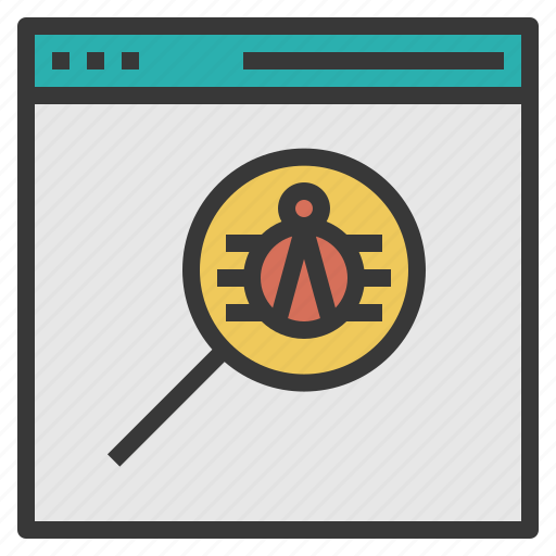 Bug, error, glass, magnifying, program icon - Download on Iconfinder