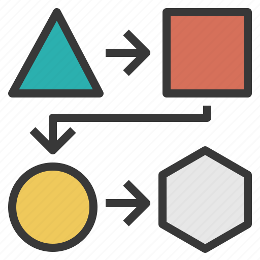 Circle, hexagon, process, square, transform, triangle icon - Download on Iconfinder