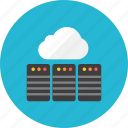cloud, database, servers