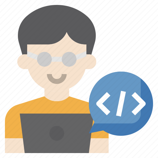 Developer, professions, laptop, programmer, code icon - Download on Iconfinder