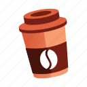 paper, cup, coffee, vector, illustration, drink