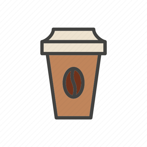 Bean, coffee, cup, line, plastic, thin icon - Download on Iconfinder