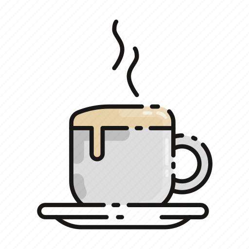 Cup, hot, coffee, mug, foam icon - Download on Iconfinder