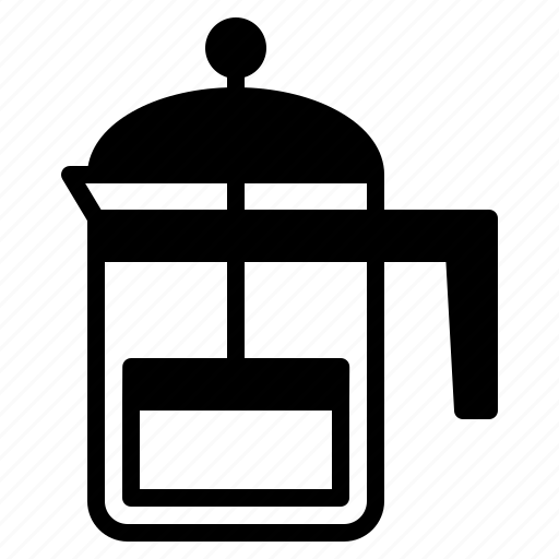 French, press, coffee, maker, cafe, drink, hot icon - Download on Iconfinder
