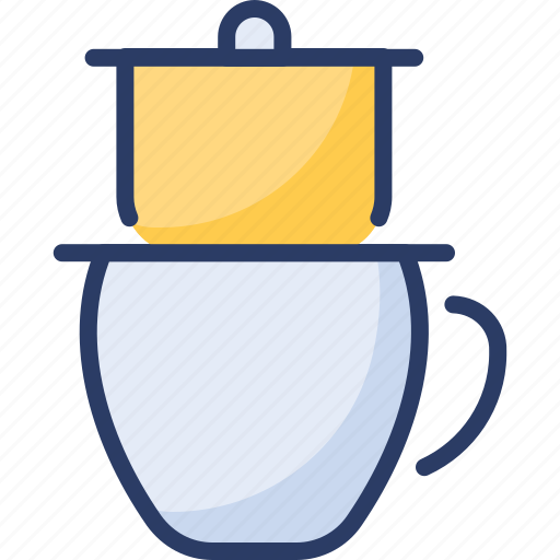 Brewing, coffee, drip, hot, isometric, paper, vietnamese icon - Download on Iconfinder