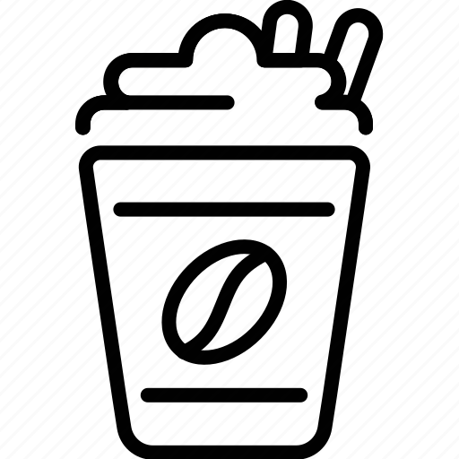 Coffee, cold, creamy, energetic, flavored, shake, sweet icon - Download on Iconfinder