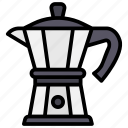moka, pot, coffee, espresso, cafe, drink