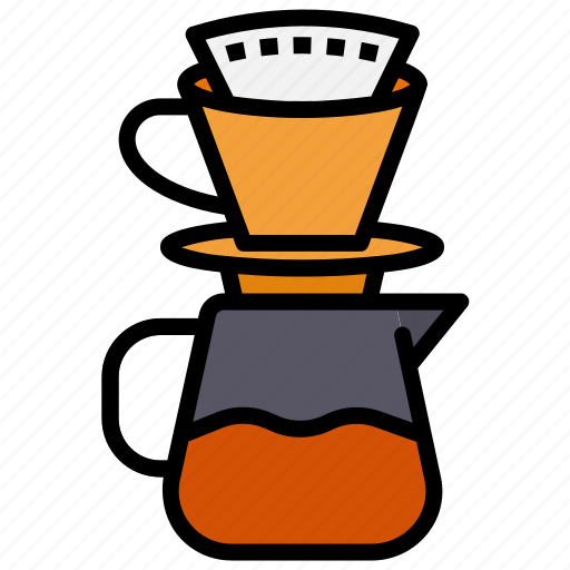 Pour, over, coffee, drip, cafe, dripper icon - Download on Iconfinder