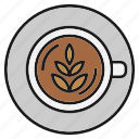 coffee latte art, latte, drink, hot, coffee-cup