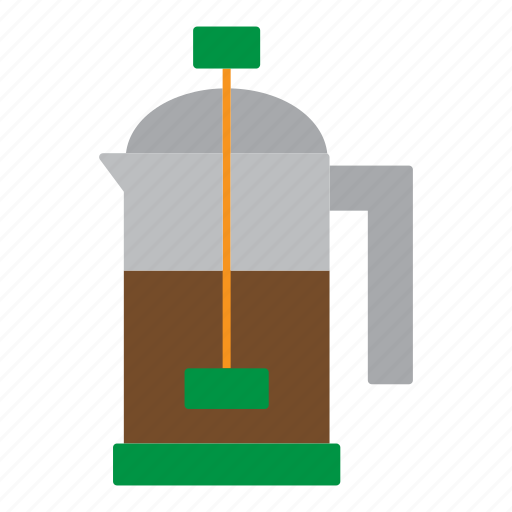 French press, coffee, drink, coffee-maker, coffee-pot, coffee-machine, espresso icon - Download on Iconfinder