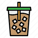 ice coffee, coffee, drink, cup, coffee-cup, espresso, glass, cold-coffee, cafe