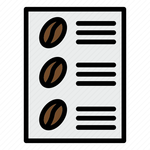 Coffee menu, menu, coffee, cafe, cafe menu, menu card, drink icon - Download on Iconfinder