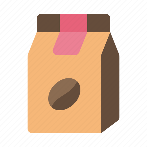 Coffee, bag, packaging, beans, storage, retail icon - Download on Iconfinder