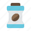 coffee, jar, storage, beans, container, glass 