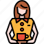 avatar, barista, coffee, user, waitress 