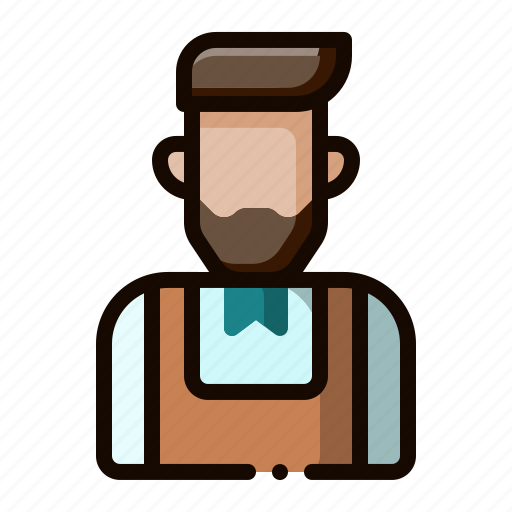 Waiter, avatar, barista, coffee shop, male icon - Download on Iconfinder