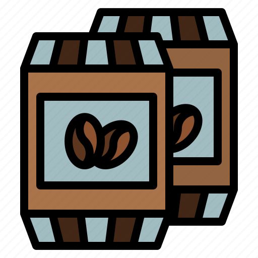 Coffeeshop, coffeebag, bag, coffee, coffeebean, grindedcoffee icon - Download on Iconfinder