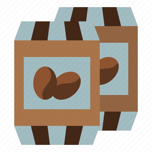 Coffeeshop, coffeebag, bag, coffee, coffeebean, grindedcoffee icon - Download on Iconfinder