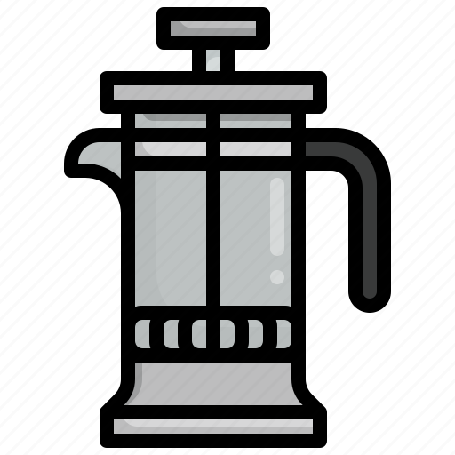 French, press, coffee, machine, tools, espresso icon - Download on Iconfinder