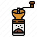 bean, coffee, grinder, hand, manual
