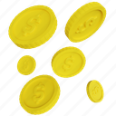 coin, business, money, finance, render, currency, cash, gold, dollar 
