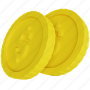 coin, business, money, finance, render, currency, cash, gold, dollar 