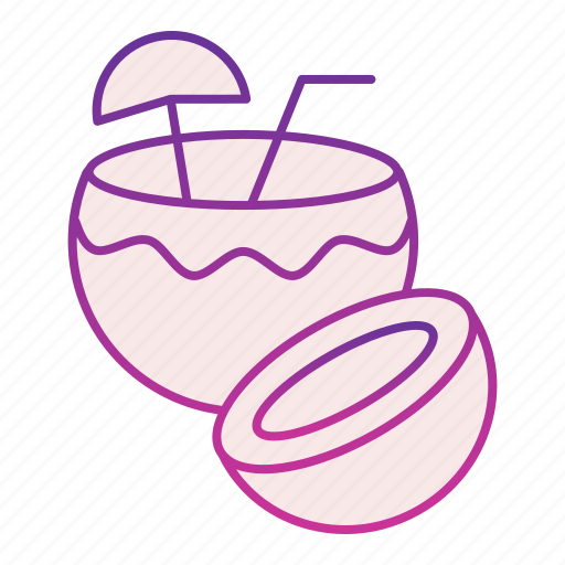 Cocktail, coconut, beverage, drink, holiday, juice, summer icon - Download on Iconfinder