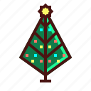 christmas, holiday, light, pine, star, tree