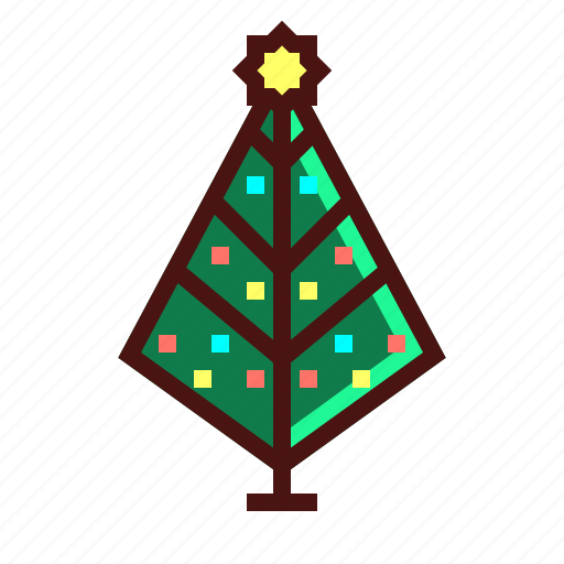 Christmas, holiday, light, pine, star, tree icon - Download on Iconfinder