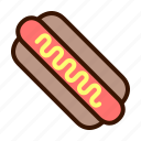 fast food, food, hot dog, meal, meat, sausage