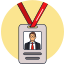 id card, identity badge, office card, staff id, employee pass, identification, work id 