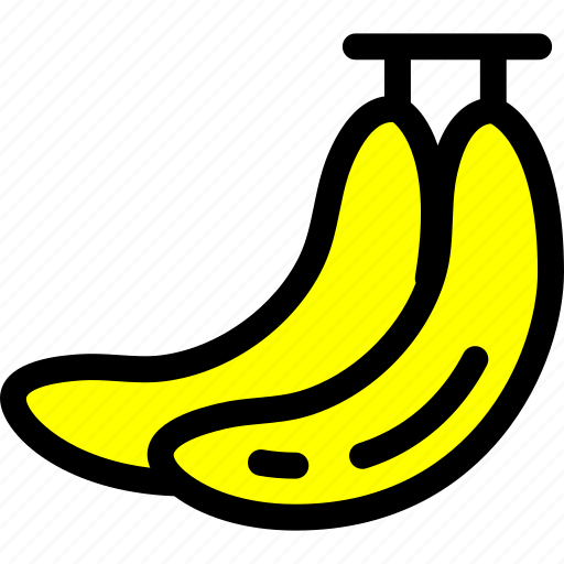 Bananas, food, fresh, fruit, pair, ripe, yellow icon - Download on Iconfinder