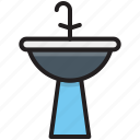 basin, pedestal sink, sink, wash basin, washbowl