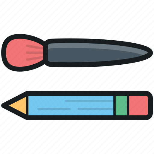 Blush brush, liner pencil, lip pencil, makeup applicator, makeup brush icon - Download on Iconfinder