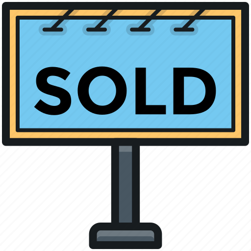Advertising, billboard, promotional offer, sold, sold signboard icon - Download on Iconfinder