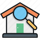 house search, magnifier, magnifying glass, property search, real estate 
