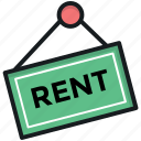 commercial sign, for rent, real estate, rent signboard, rental 