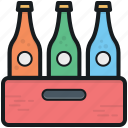 beer crate, beverage crate, bottles, bottles crate, wine bottles 