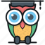 graduate owl, graduation, owl degree, owl sage, wisdom 